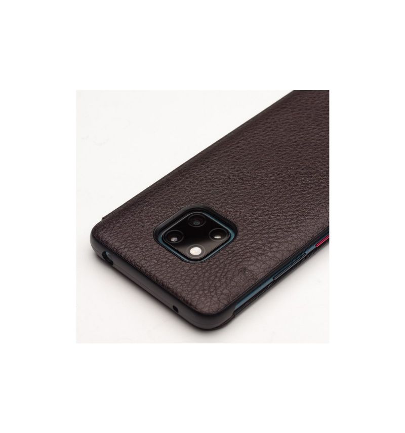 Flipové Pouzdro Na Huawei Mate 20 Pro V Kůži S Oknem - Hnědá