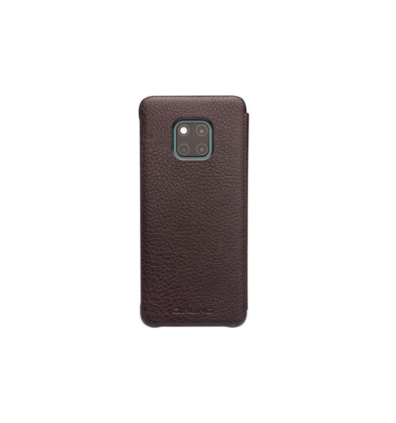 Flipové Pouzdro Na Huawei Mate 20 Pro V Kůži S Oknem - Hnědá