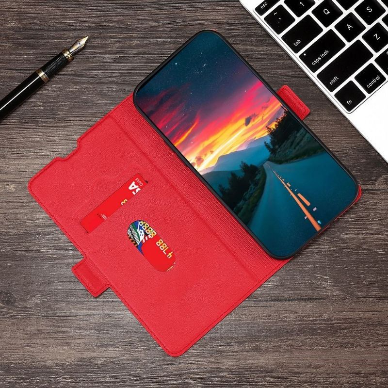 Flipové Pouzdro Na Poco F4 GT Minimalistický Obchod S Umělou Kůží