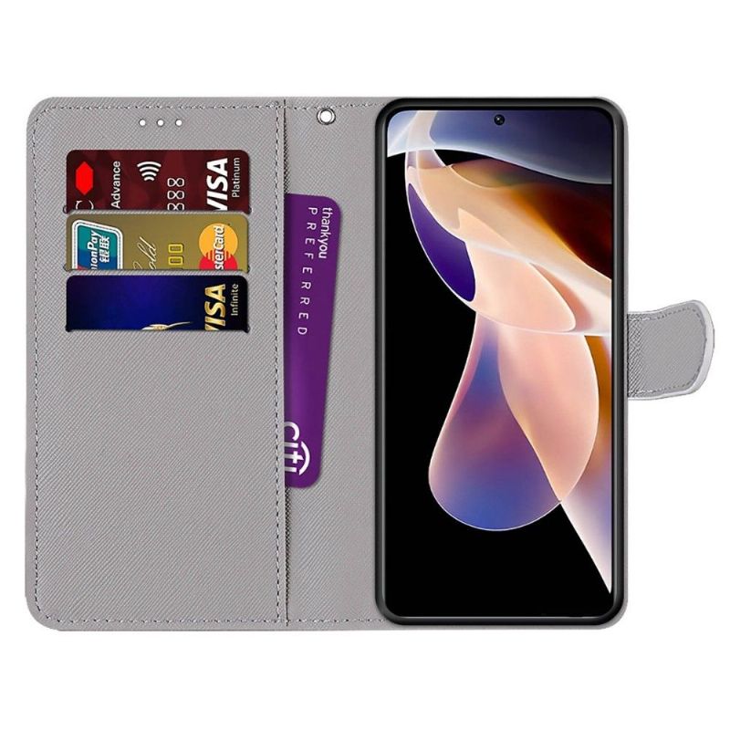 Flipové Pouzdro Na Xiaomi Redmi Note 11 Pro Plus 5G Zelené A Růžové Listy