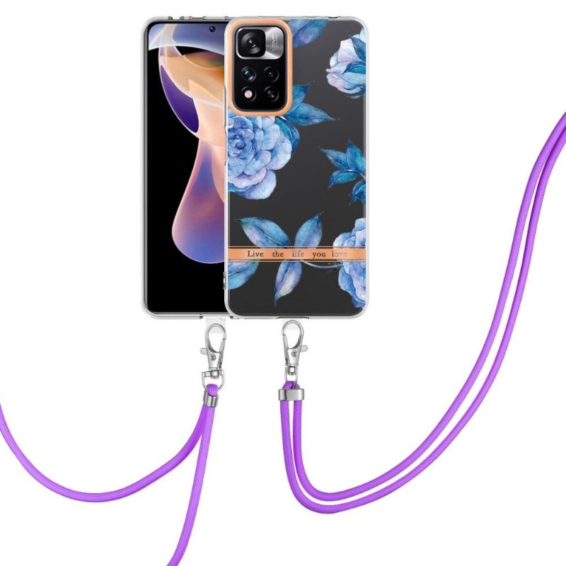 Kryt Na Xiaomi Redmi Note 11 Pro Plus 5G Na Lana Pivoňka Modrá