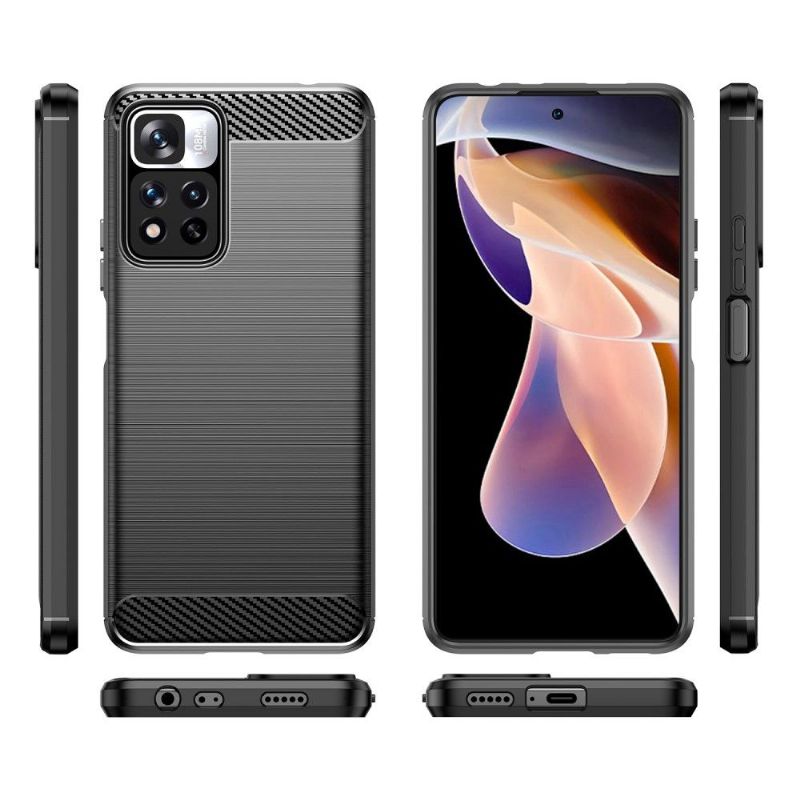 Kryt Na Xiaomi Redmi Note 11 Pro Plus 5G Silikonový Kartáčovaný Efekt