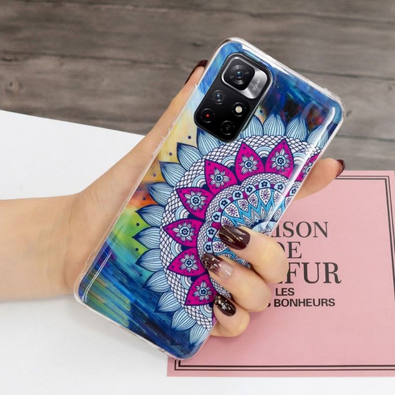 Kryty Na Mobil Na Xiaomi Redmi Note 11 Pro Plus 5G Fluorescenční Barevná Mandala