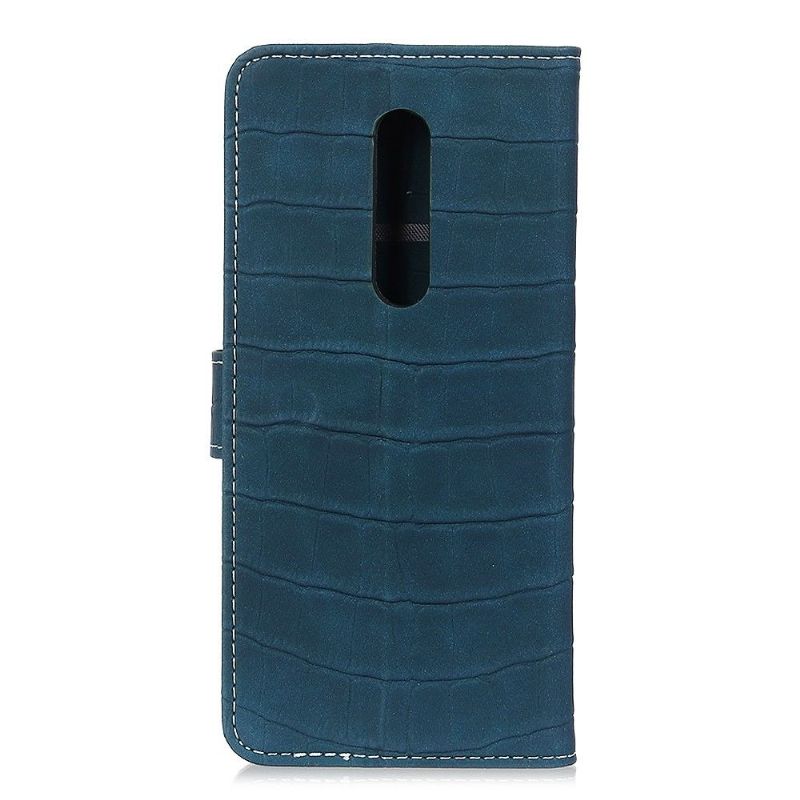 Kožené Pouzdro Na OnePlus 7 Pro Efekt Croc Z Umělé Kůže