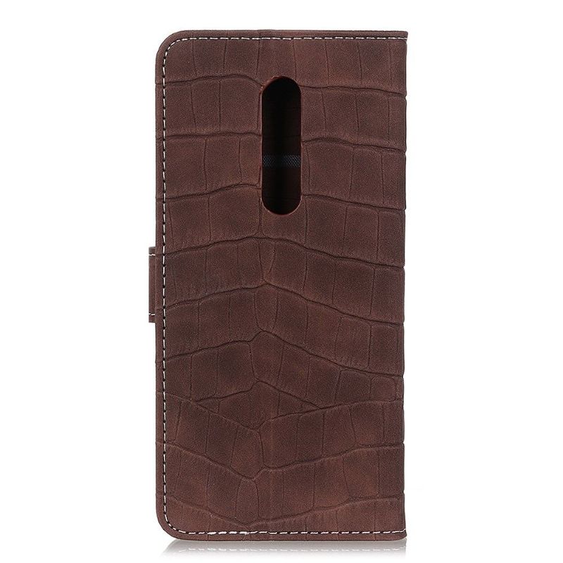 Kožené Pouzdro Na OnePlus 7 Pro Efekt Croc Z Umělé Kůže