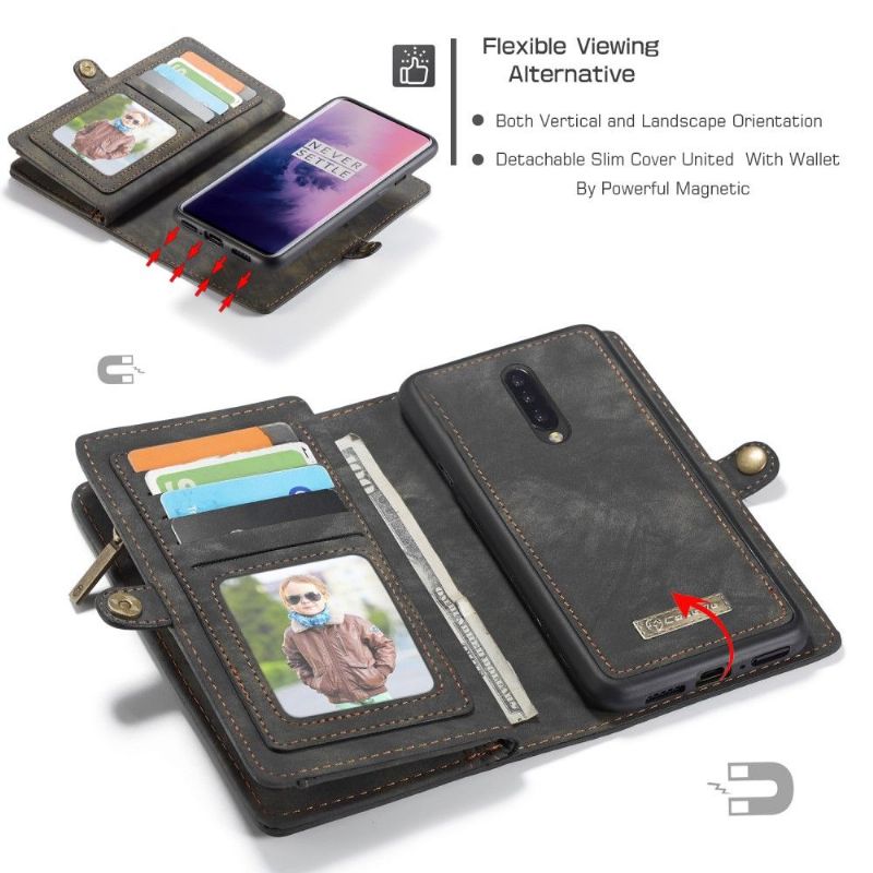Kryty Na Mobil Kožené Pouzdro Folio Na OnePlus 7 Pro 2v1 A Magnetické Pouzdro