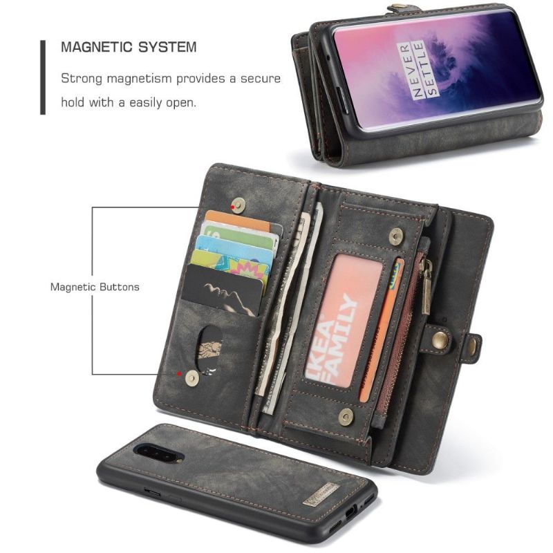 Kryty Na Mobil Kožené Pouzdro Folio Na OnePlus 7 Pro 2v1 A Magnetické Pouzdro