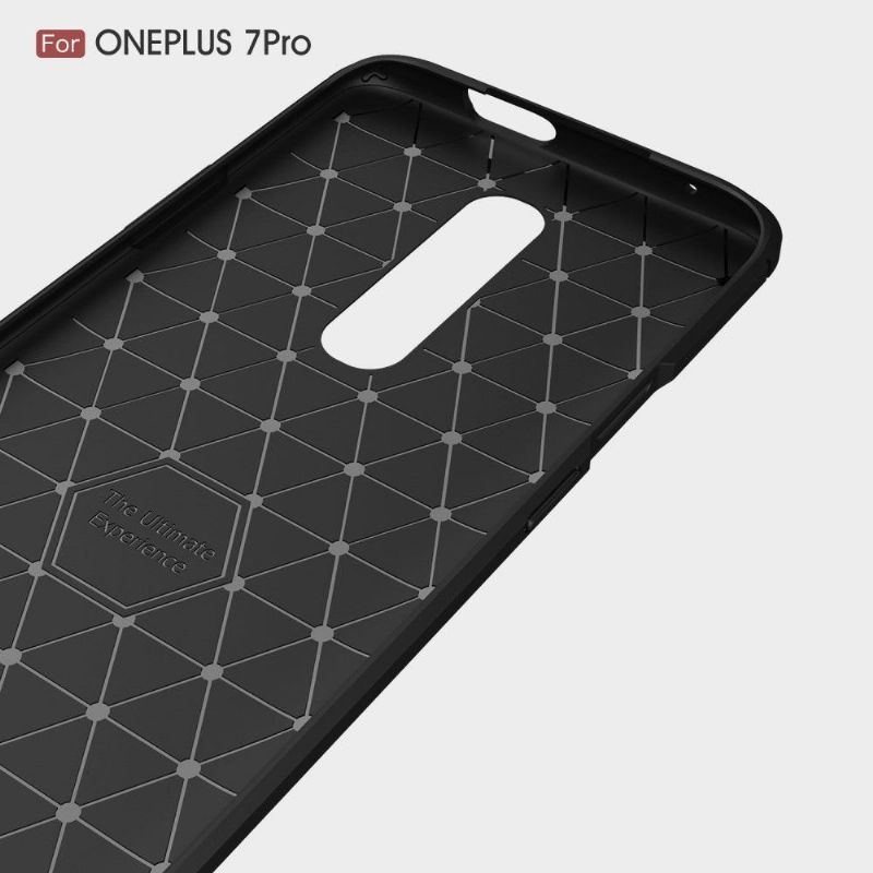 Kryty Na Mobil Na OnePlus 7 Pro Uhlíkový Kartáčovaný Gel