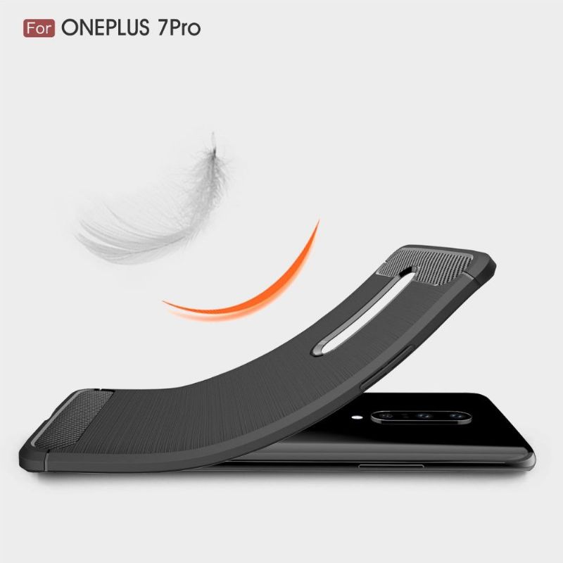 Kryty Na Mobil Na OnePlus 7 Pro Uhlíkový Kartáčovaný Gel