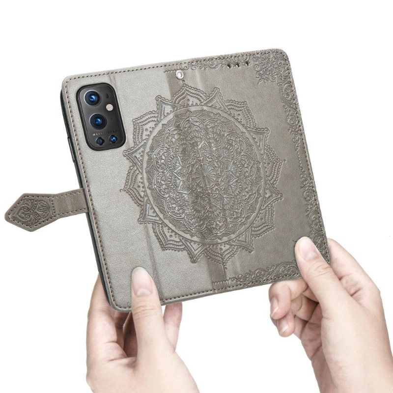 Flipové Pouzdro Na OnePlus 9 Pro Mandala Reliéf Z Umělé Kůže