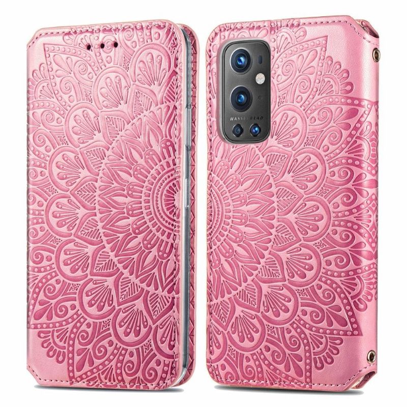 Kožené Pouzdro Na OnePlus 9 Pro Elegantní Efekt Mandala Kůže
