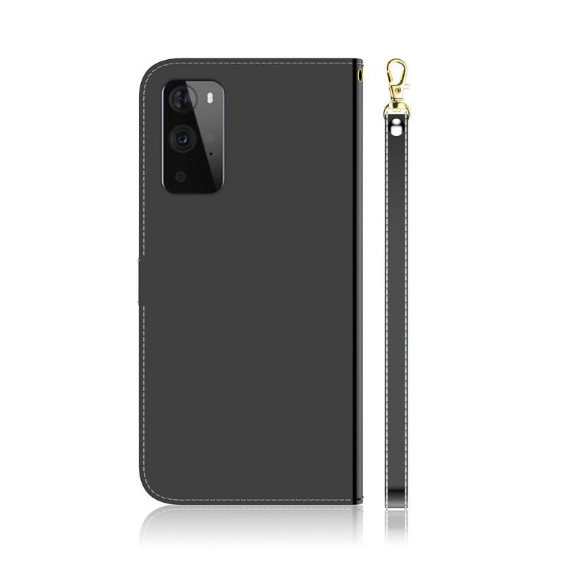 Kožené Pouzdro Na OnePlus 9 Pro Zrcadlový Efekt Z Umělé Kůže
