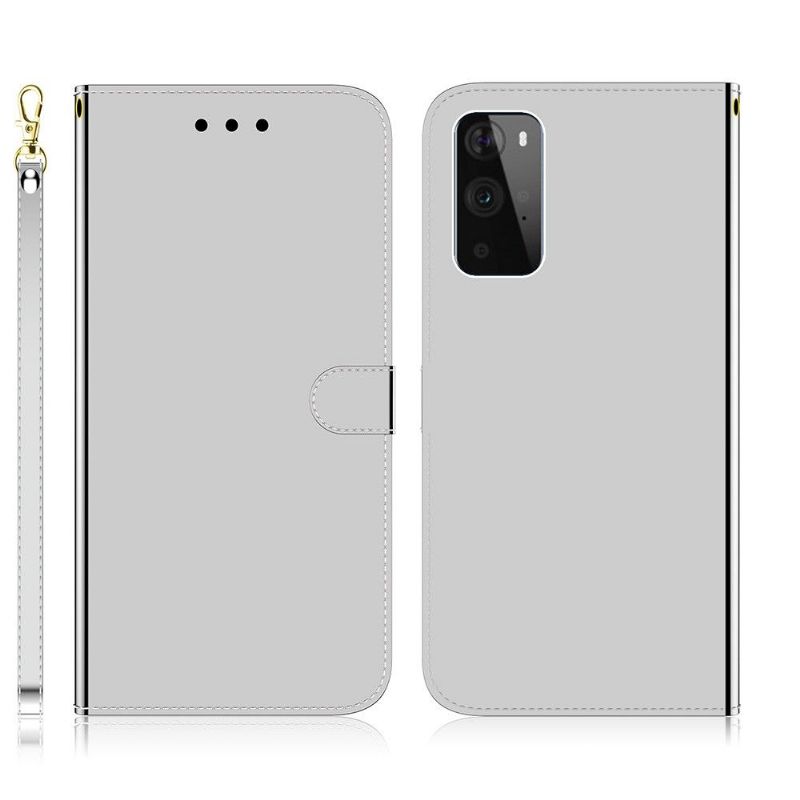 Kožené Pouzdro Na OnePlus 9 Pro Zrcadlový Efekt Z Umělé Kůže