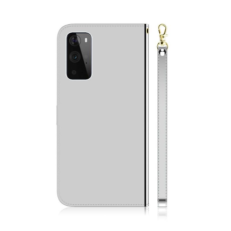 Kožené Pouzdro Na OnePlus 9 Pro Zrcadlový Efekt Z Umělé Kůže