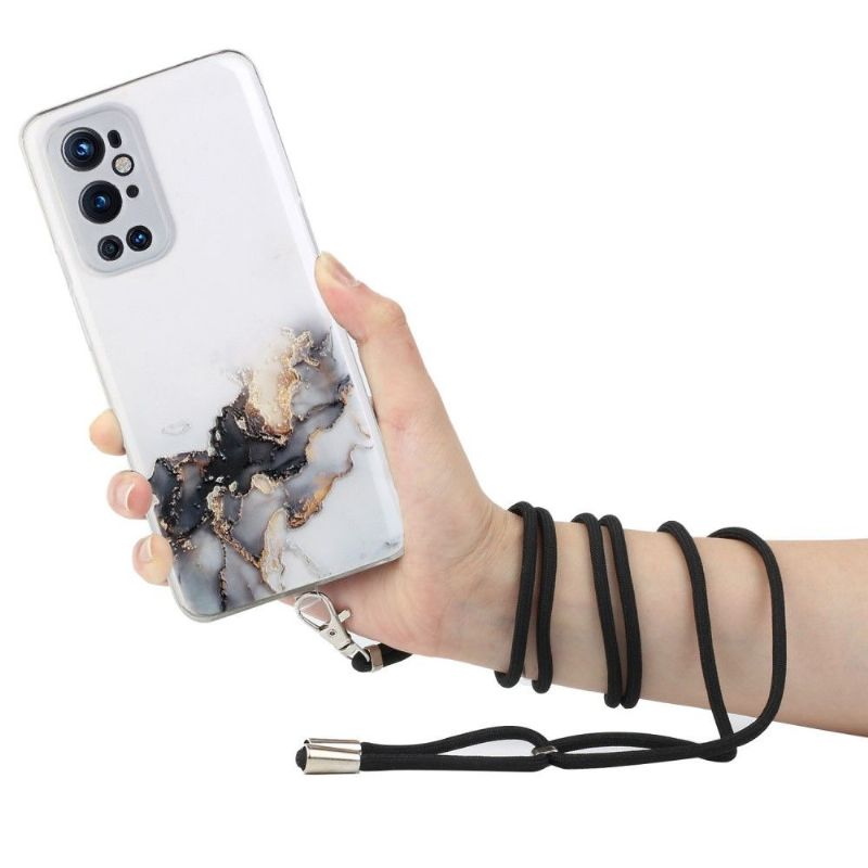 Kryt Na OnePlus 9 Pro Mramor Se Šňůrou