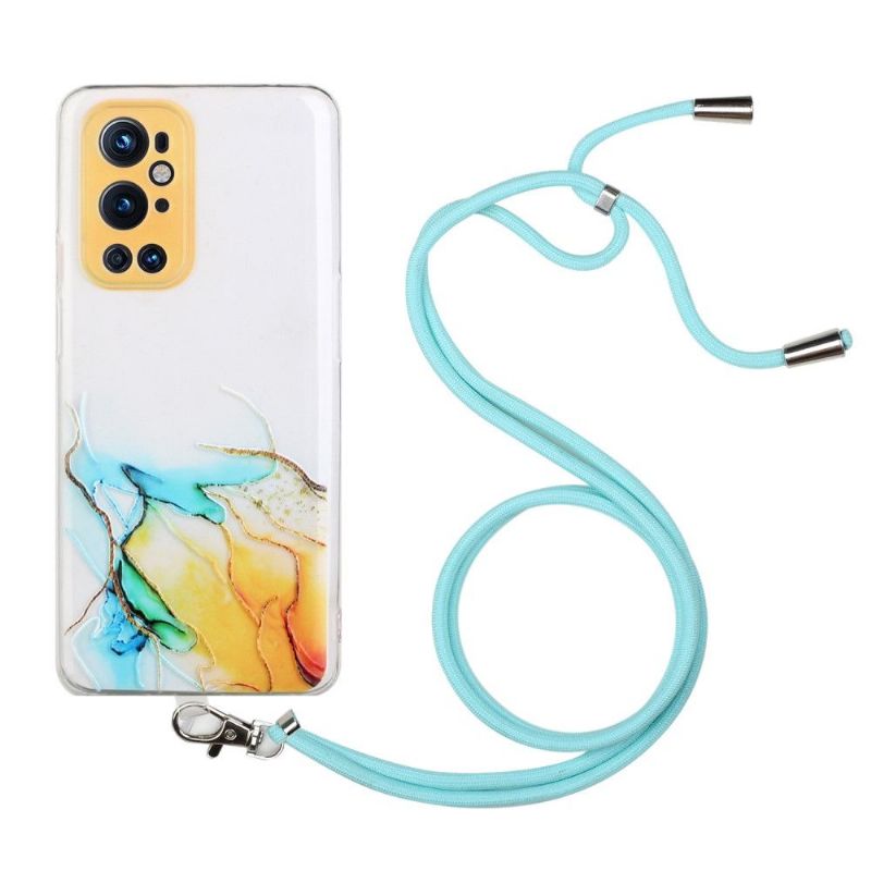 Kryt Na OnePlus 9 Pro Mramor Se Šňůrou
