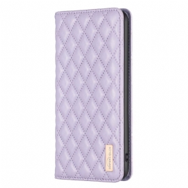 Kožené Pouzdro Folio Na Poco C75 Prošívaná Barva Binfen