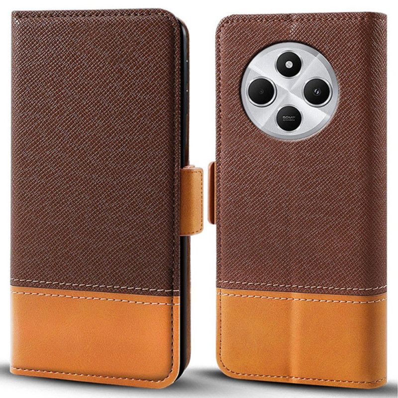 Kožené Pouzdro Folio Poco C75 Dvě Textury