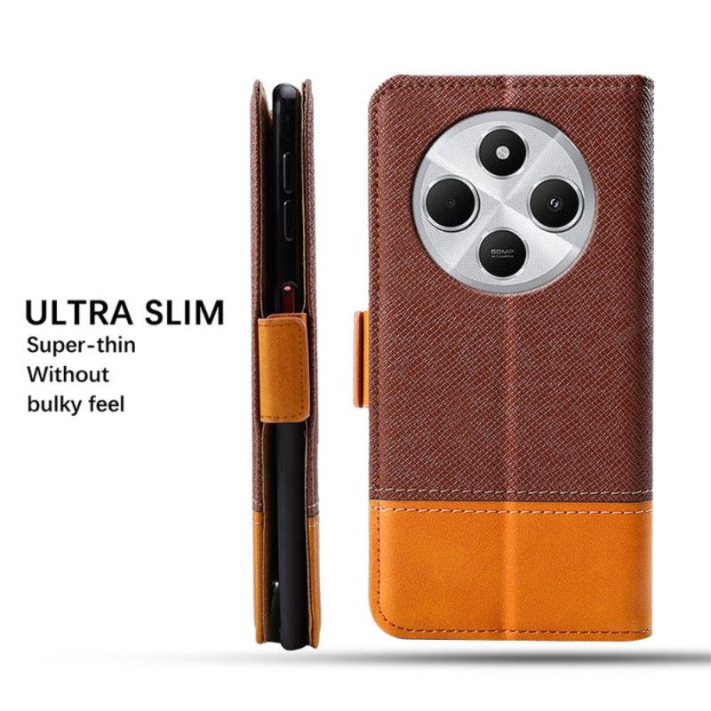 Kožené Pouzdro Folio Poco C75 Dvě Textury