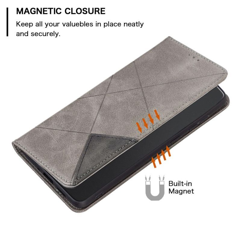 Kožené Pouzdro Folio Poco C75 Geometrická Barva Binfen