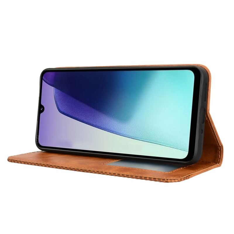 Kožené Pouzdro Folio Poco C75 Vintage Okraj