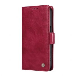 Kožený Kryt Na Poco C75 Dvojitá Spona Yikatu