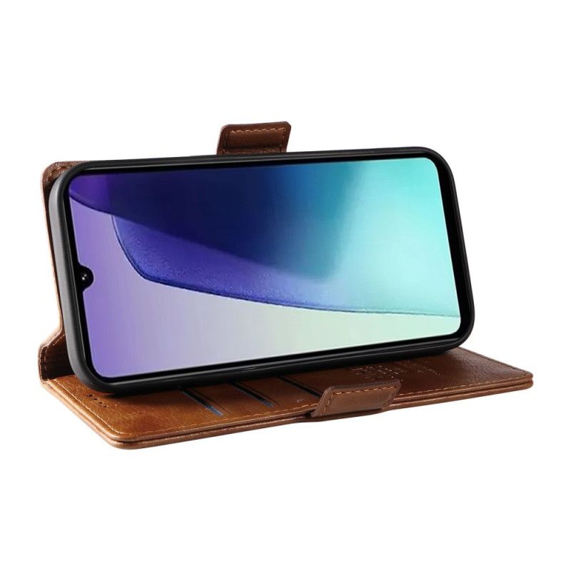 Kožený Kryt Na Poco C75 Dvojitá Spona Yikatu