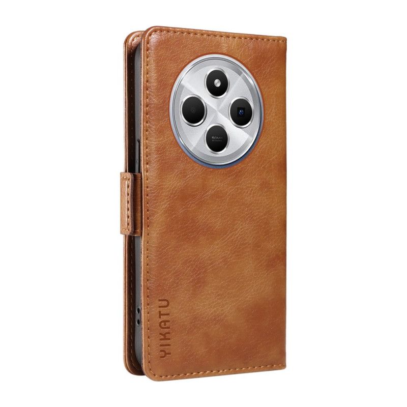 Kožený Kryt Na Poco C75 Dvojitá Spona Yikatu