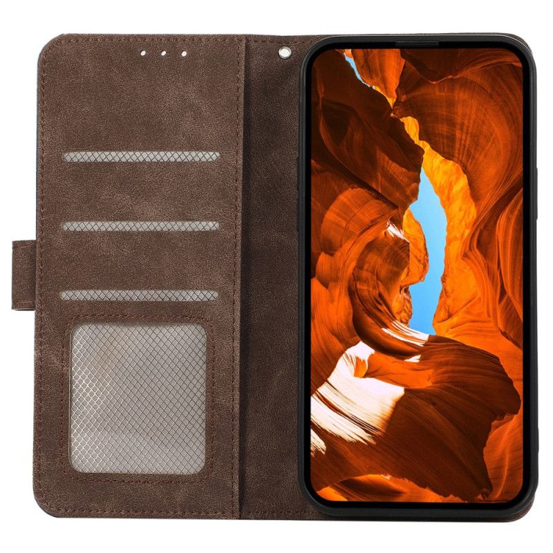 Kožený Kryt Na Poco C75 Dvoubarevný Abeel