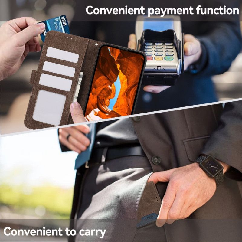 Kožený Kryt Na Poco C75 Dvoubarevný Abeel