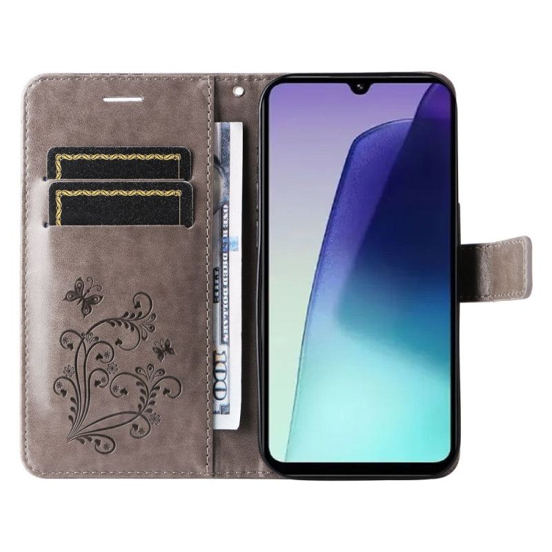 Kožený Kryt Na Poco C75 Obří Motýli