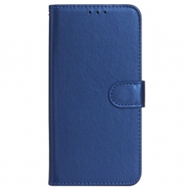 Kožený Kryt Na Poco C75 Řemínek Z Umělé Kůže Se Zlatými Růžemi