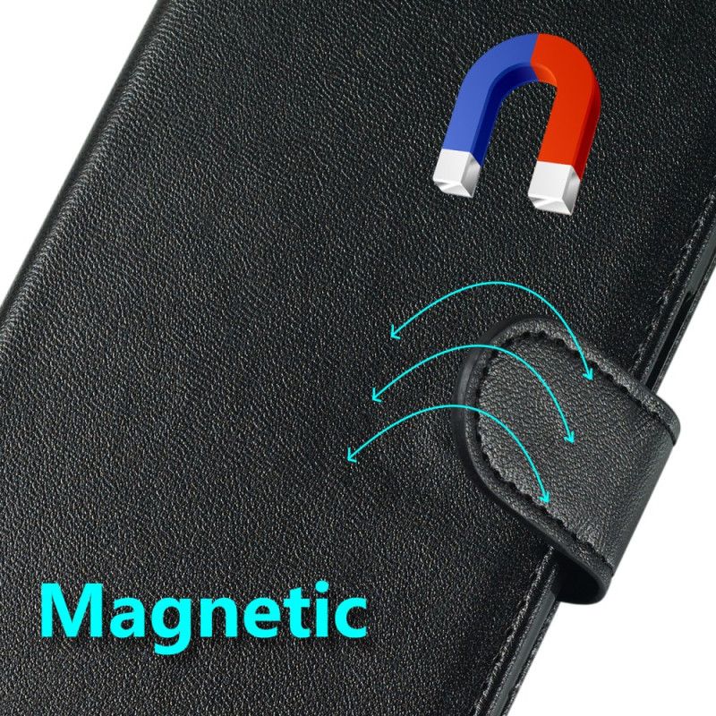 Kožený Kryt Na Poco C75 Řemínek Z Umělé Kůže Se Zlatými Růžemi