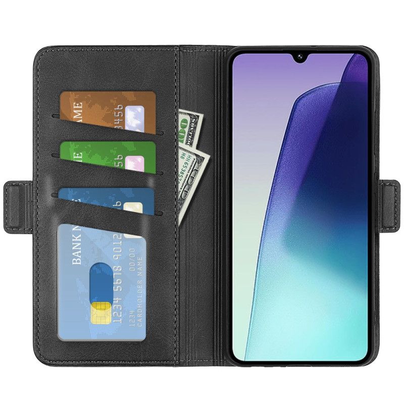 Kožený Kryt Poco C75 Dvojitá Spona