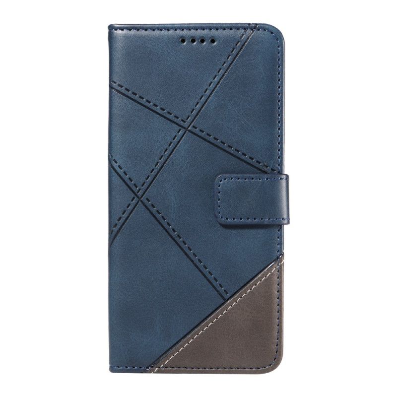 Kožený Kryt Poco C75 Dvoubarevné Pruhy