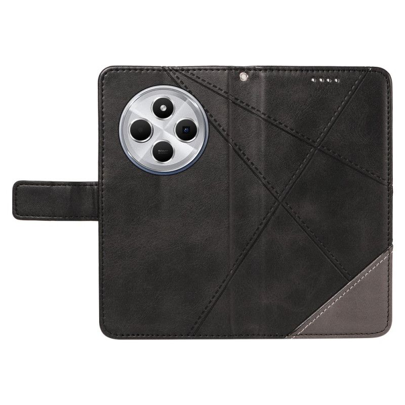 Kožený Kryt Poco C75 Dvoubarevné Pruhy