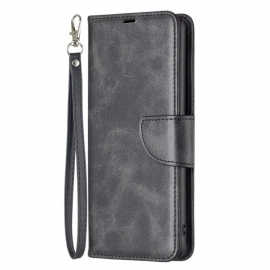 Kožený Kryt Poco C75 Hladká Textura S Popruhem