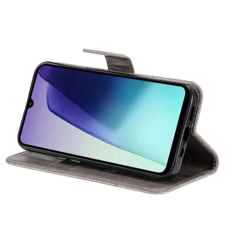 Kožený Kryt Poco C75 Kočka A Strom S Páskem