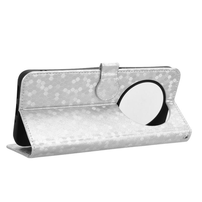 Kožený Kryt Poco C75 Lesklý Punkty S Popruhem