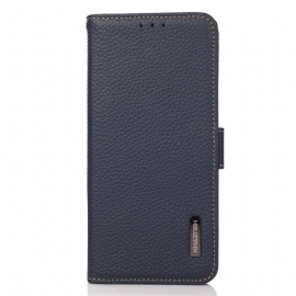 Kožený Kryt Poco C75 Liči Kůže Rfid Blokování Khazneh