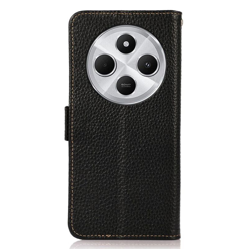 Kožený Kryt Poco C75 Liči Kůže Rfid Blokování Khazneh