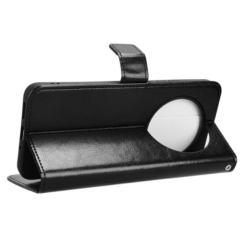 Kožený Kryt Poco C75 Okázalá Umělá Kůže S Popruhem