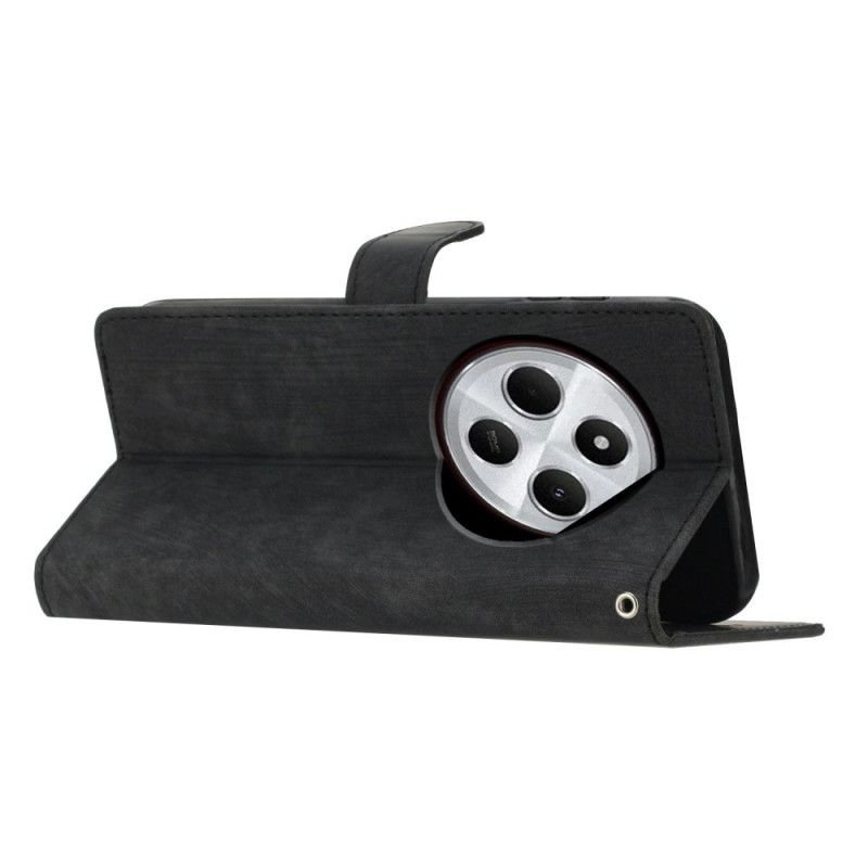 Kožený Kryt Poco C75 Semišový Efekt S Popruhem