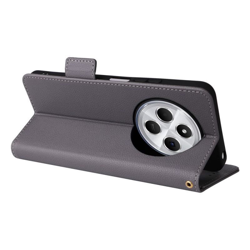 Kožený Kryt Poco C75 Textura Liči S Popruhem