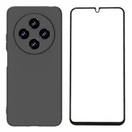 Kryt Poco C75 Matný Silikon S Ochrannou Fólií Z Tvrzeného Skla Wanlonfeng