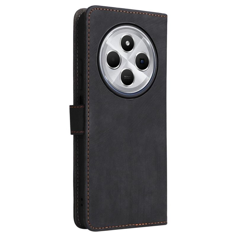 Peněženková Pouzdra Poco C75 Kryty Na Mobil Semišový Efekt Rfid Blokování S Popruhem