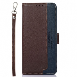 Peněženková Pouzdra Poco C75 Textura Liči S Rfid Blokováním Khazneh