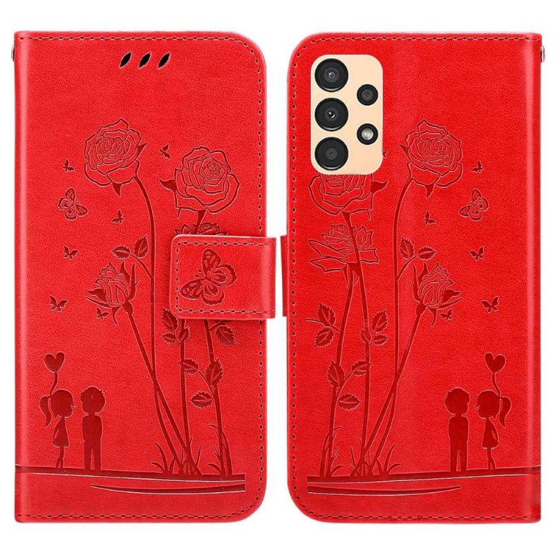Flipové Pouzdro Na Samsung Galaxy A13 4G Ilustrace Pár A Pampelišky