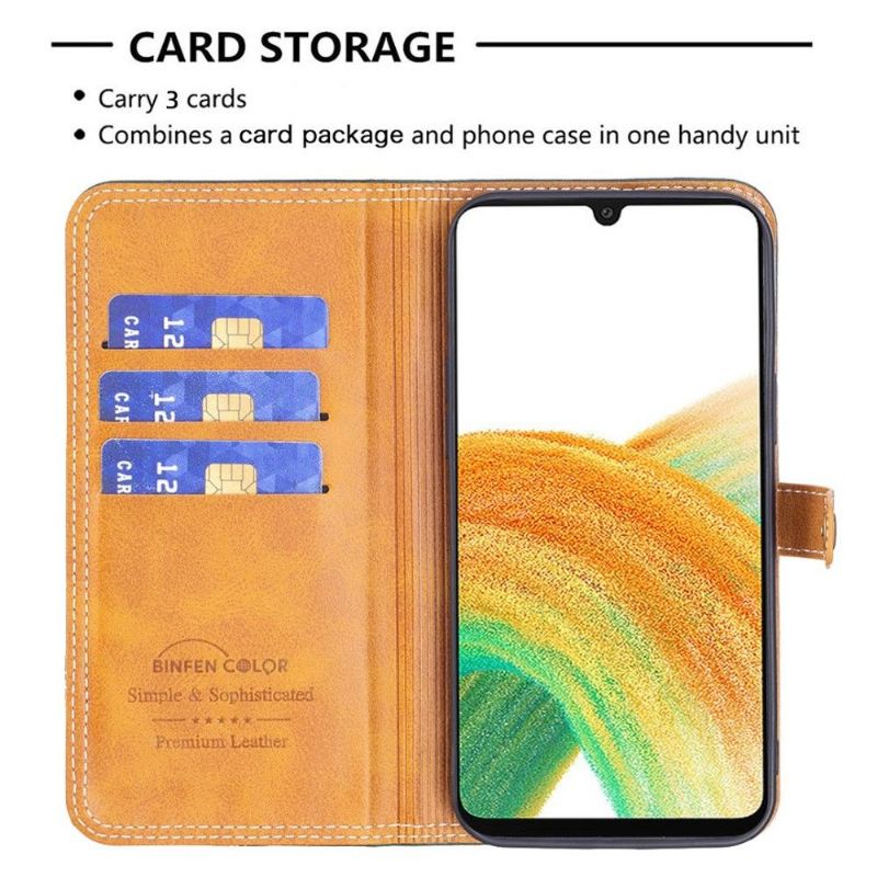 Flipové Pouzdro Na Samsung Galaxy A13 4G Odkryté Švy Binfen Series-8