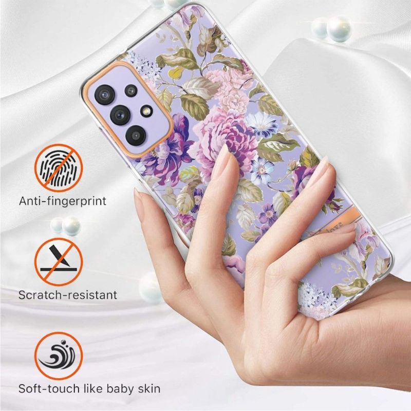 Kryt Na Samsung Galaxy A13 4G Fialová Pivoňka
